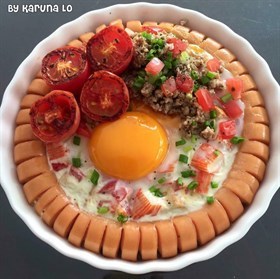 ~Baked Egg in Sausage Ring~ 