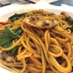 สปาเก็ตตี้หอยลายผัดพริกเผา 