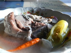 หัวปลาอิทรีย์ต้มเค็ม