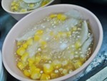 สาคูเปียกข้าวโพดมะพร้าวอ่อน