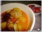แกงกะหรี่ไก่กับอาจาด