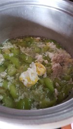 ต้มบวบใส่หมูสับและไข่