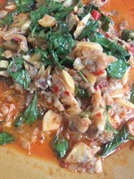 เนื้อหอยลายผัดน้ำพริกเผา