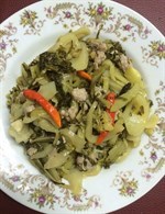 ผัดผักกาดดองหมูสับ 