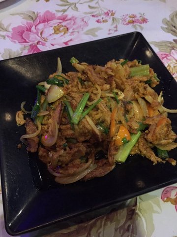 เนื้อปูผัดผงกะหรี่