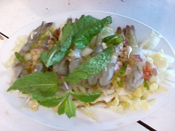 กุ้งแช่น้ำปลา