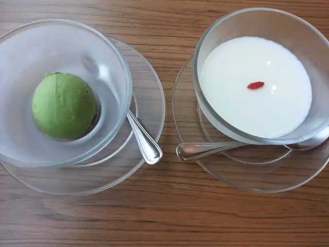 ไอศครีมชาเขียว - พุดดิ้งอัลมอนด์