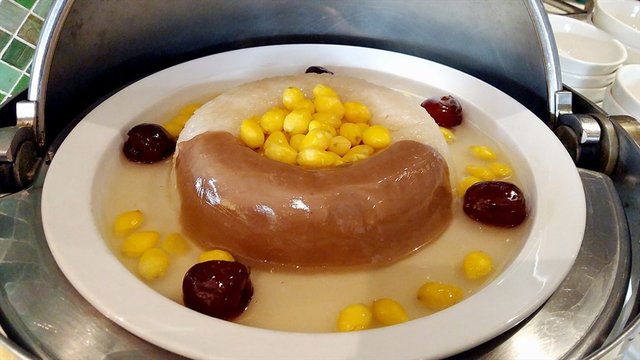 ginkgo nut with sweet taro mousse and sticky rice