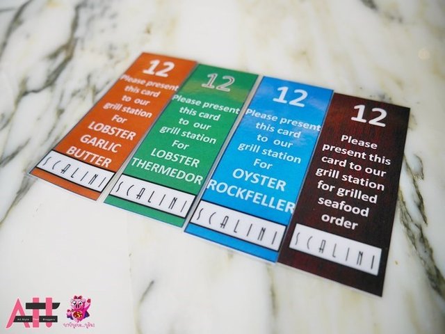 การ์ดสำหรับนำไปยื่นที่มุมกริลล์