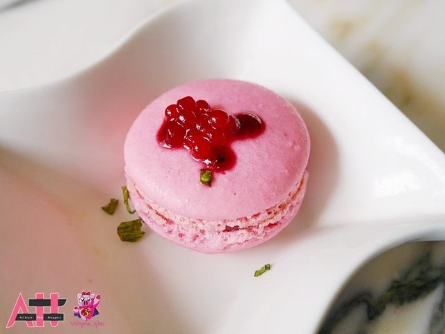 White Chocolate Berry Macaron