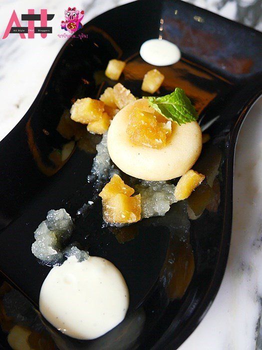 Savarin, Caramelized Apple , Vanilla Cream