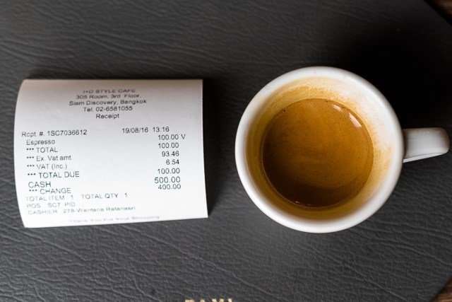 Single origin espresso of Brave's Cafe Valley Farm, Chiang Mai