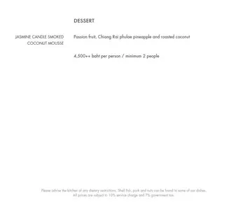 Tasting Menu