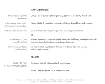 Tasting Menu 1 person