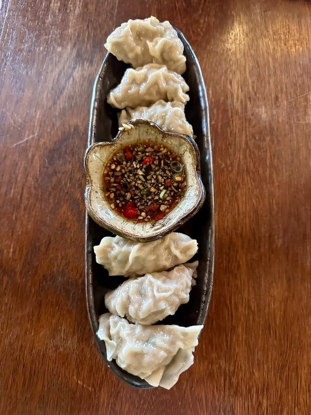 Dumplings with KHAO-SO-i Sauce